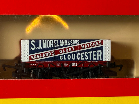 Hornby OO Gauge R6237 6 Plank Open Wagon No.1 S.J. Moreland & Sons Matches BNIB
