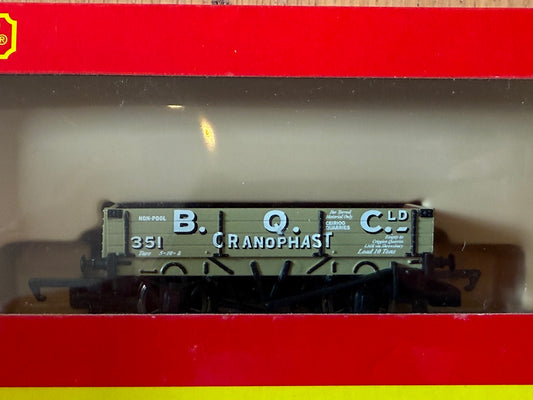 Hornby OO Gauge R6281 3 Plank open Wagon 351 BQC Ltd Cranophast BNIB