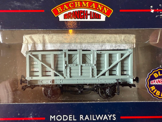 Bachmann OO Gauge 37-701A 10 Ton Cattle Wagon - LMS Grey. BNIB
