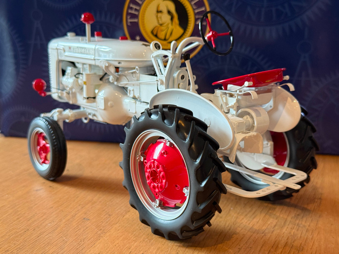 Franklin Mint: Farmall Model A Farm Tractor. Rare White Model. MIB.