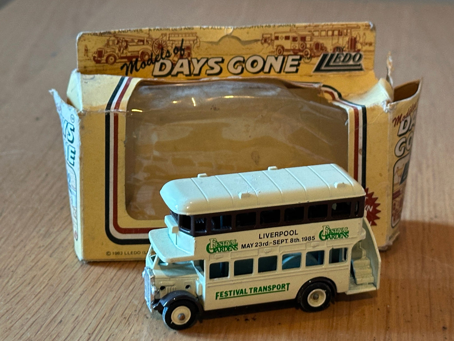 Diecast Lledo Days Gone AEC Regent Double Decker Bus Liverpool Festival Gardens