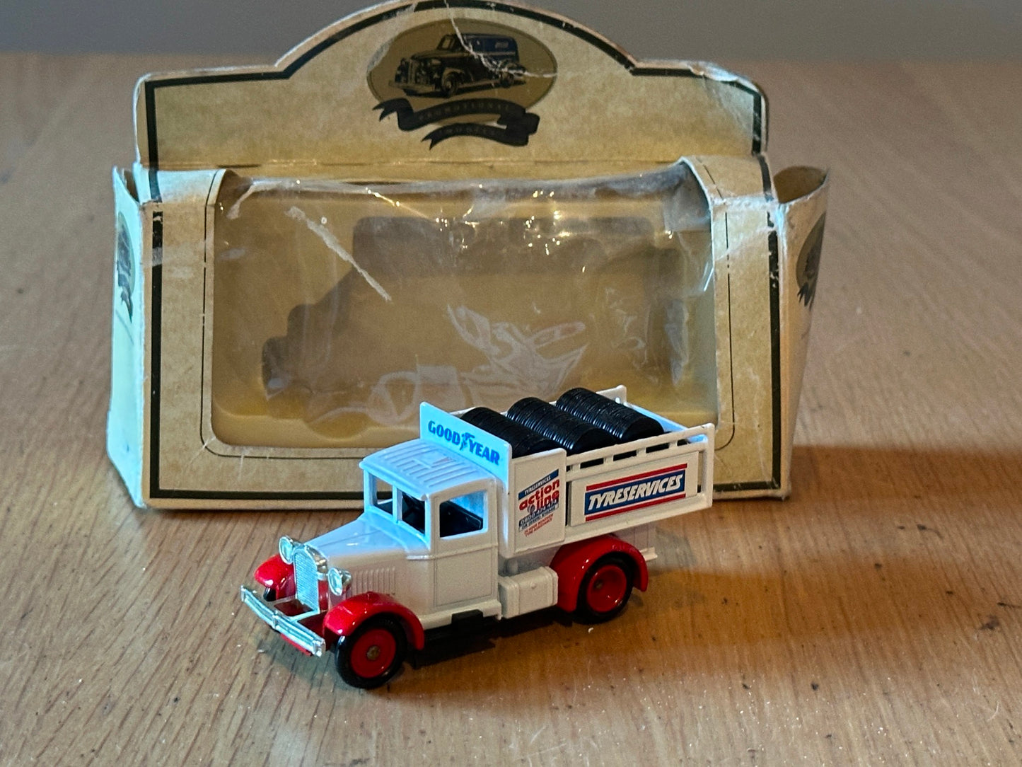 Diecast Lledo Days Gone Model A Ford Stake Truck - Tyre Services