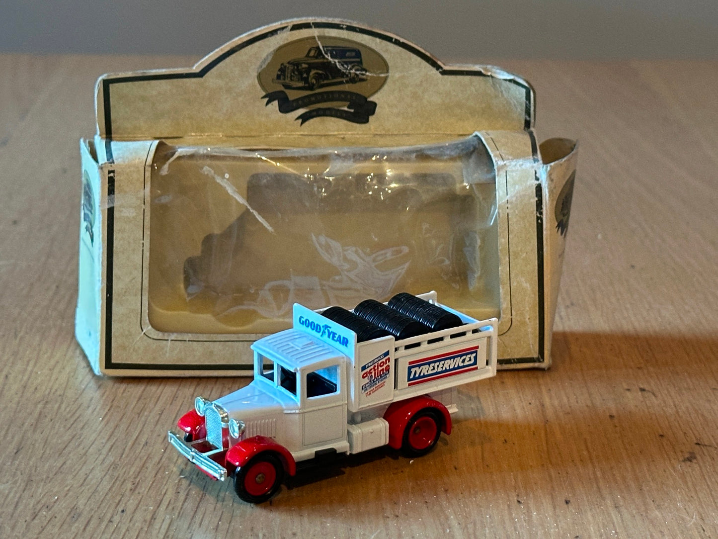 Diecast Lledo Days Gone Model A Ford Stake Truck - Tyre Services