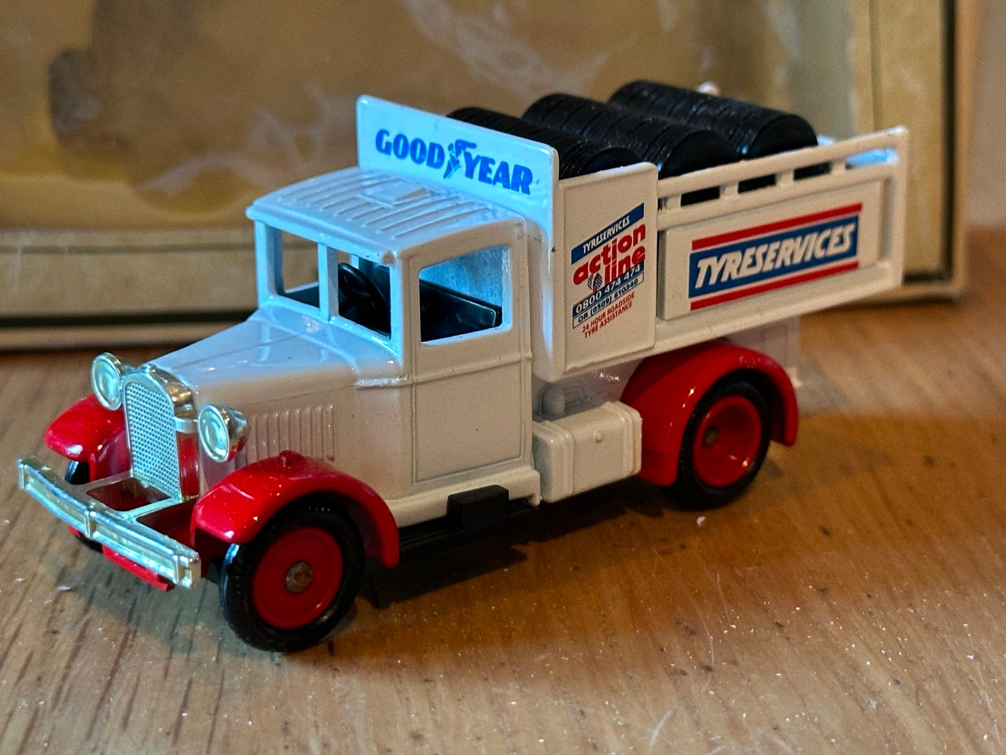 Diecast Lledo Days Gone Model A Ford Stake Truck - Tyre Services