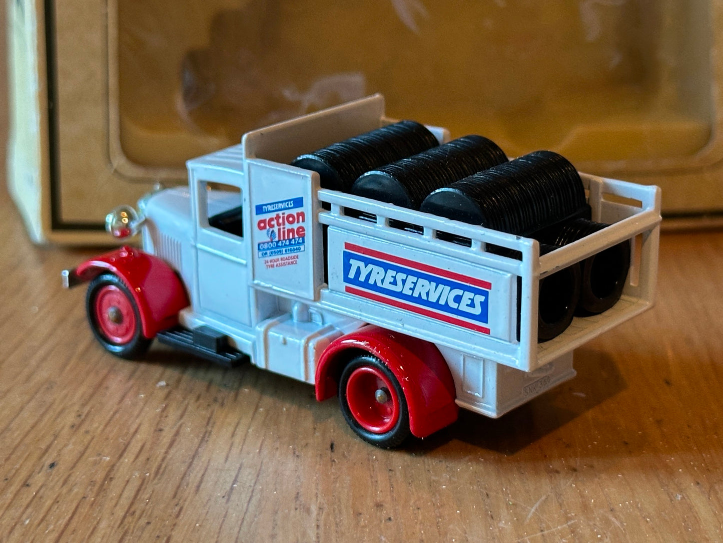Diecast Lledo Days Gone Model A Ford Stake Truck - Tyre Services