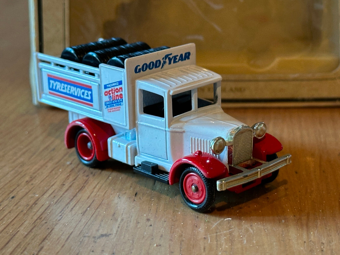 Diecast Lledo Days Gone Model A Ford Stake Truck - Tyre Services