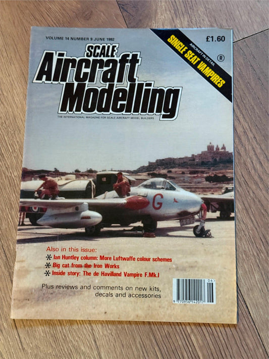 Scale Aircraft Modelling Magazine - June 1992 - Single Seat Vampires