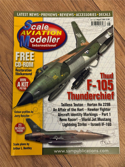 Scale Aviation Modeller International Magazine - August 2005 F105 Thunderchief