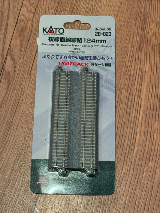 Kato Unitrack 20-023 Concrete Tie Double Track 124mm No 6 - N Gauge