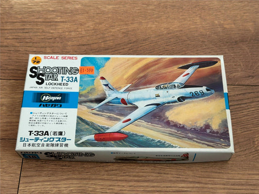 Hasegawa Model Aircraft Kit - 1:72 Lockheed Shooting Star T33-A - Rare Kit