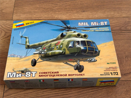 Zvedza Model Aircraft Kit 7230  - 1:72 MiL Mi-8T Soviet Assault Helicopter