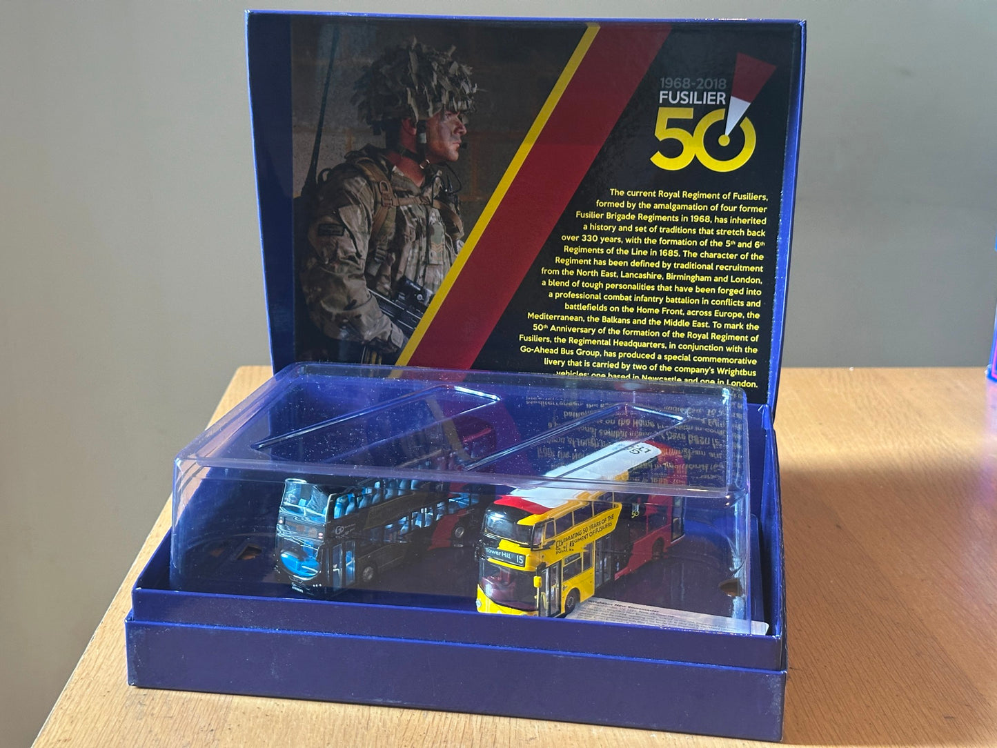Corgi OO Gauge 1:72 Fusilier50 Wrightbus Commemorative Twin Pack