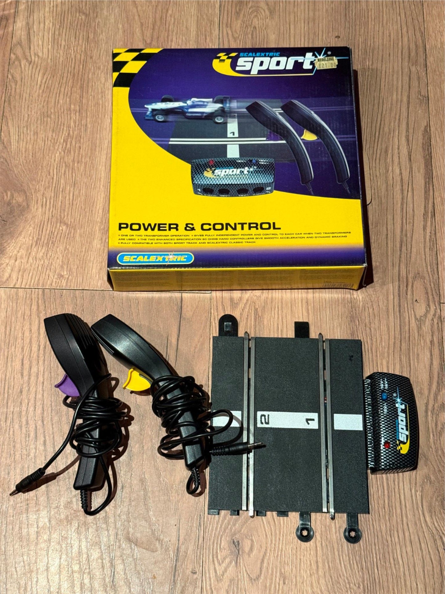 Scalextric Sport  Powerbase Track C8217 and 2 x Throttles