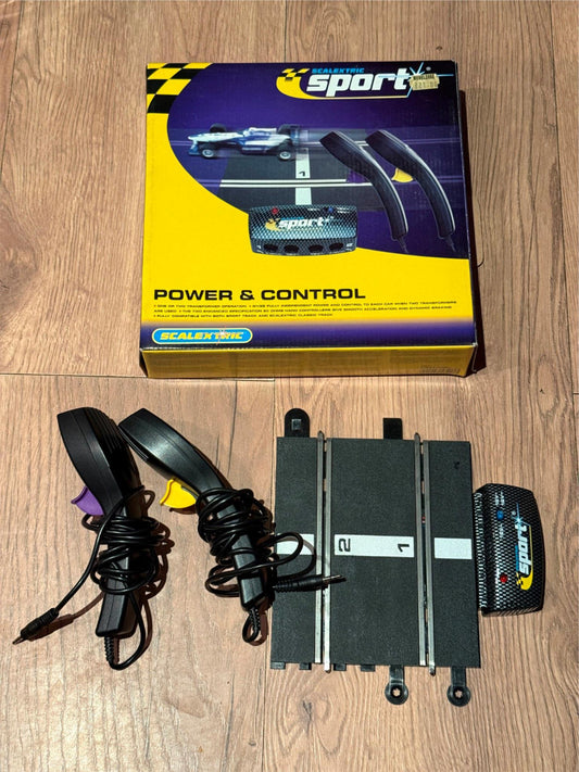 Scalextric Sport  Powerbase Track C8217 and 2 x Throttles