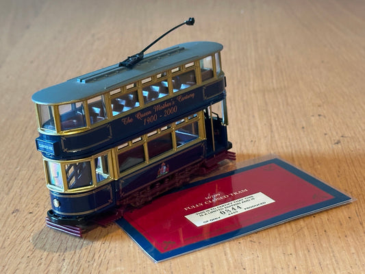Corgi 36709 Queen Mother's Century Fully Closed Tram - Blue