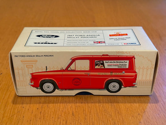 Corgi Vanguards 1:43 1967 Royal Mail Ford Anglia 50 Cu Ft Mail Van