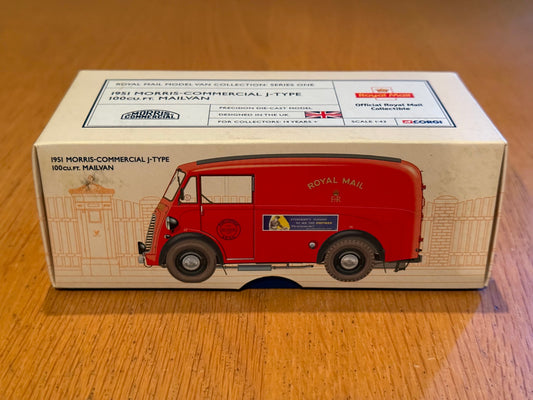Corgi Vanguards 1:43 1951 Royal Mail Morris Commercial J Type 100 Cu Ft Mail Van