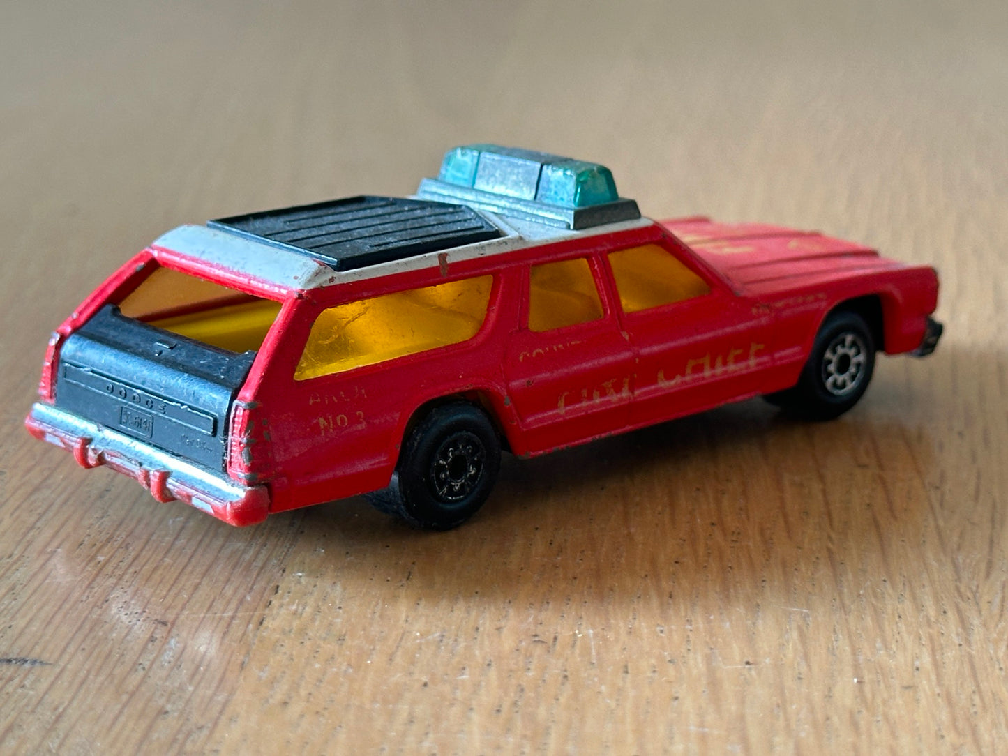 Matchbox Diecast Superkings K67/68 Dodge Monaco Estate Fire Chief Area No 3