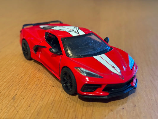 Kinsmart 1:36 Diecast Pull Back Car - 2021 Chevy Corvette C8