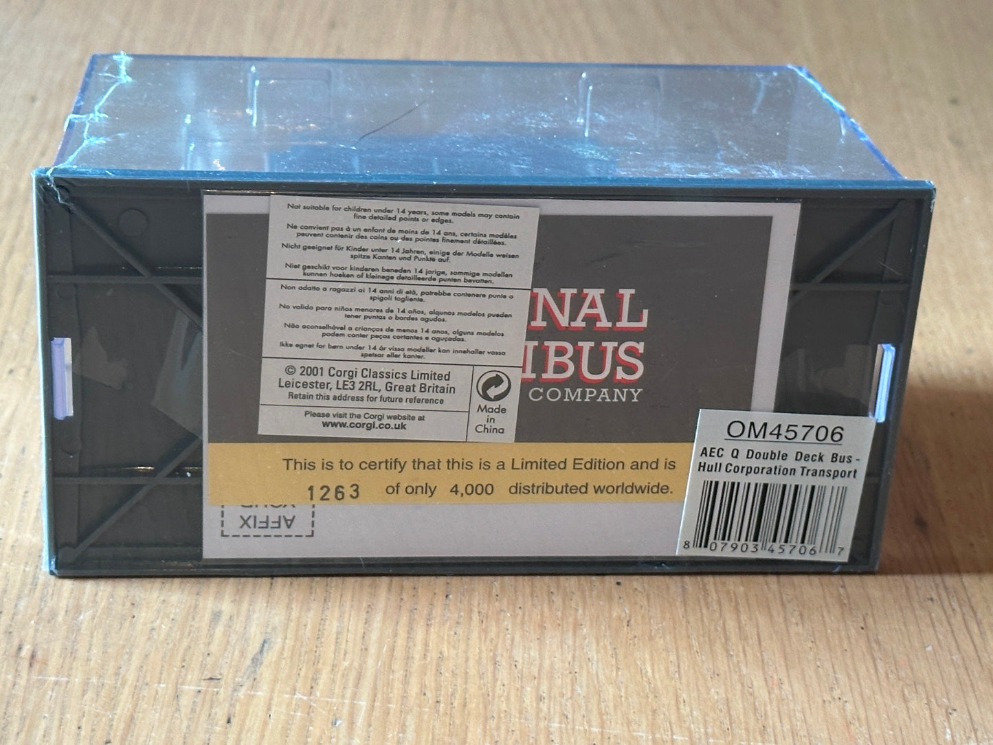 Original Omnibus 45706 - AEC Q Double Deck Bus - Hull Corporation - BNIB