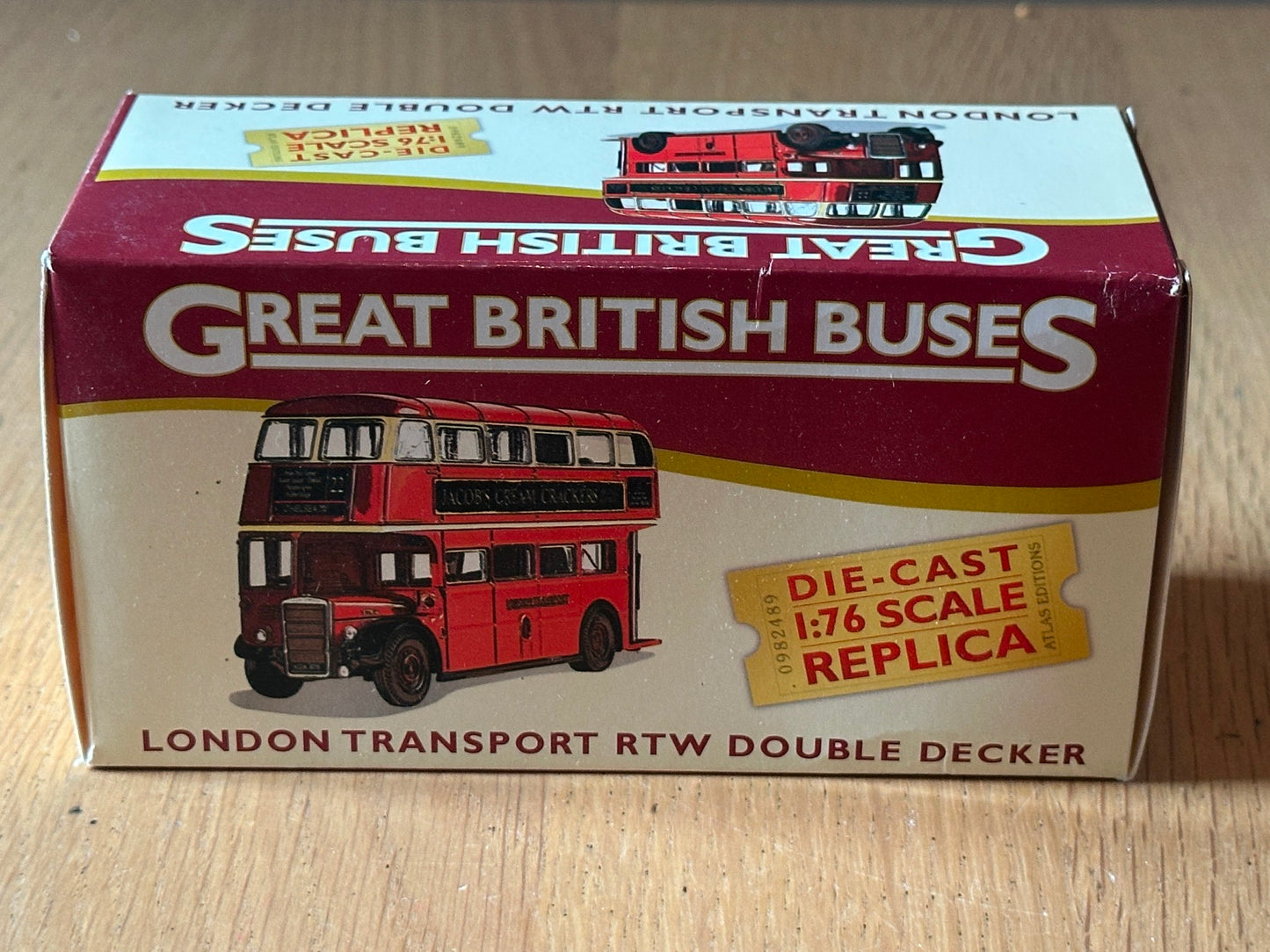 Atlas Great British Buses 1:76 London Transport RTW Double Decker.