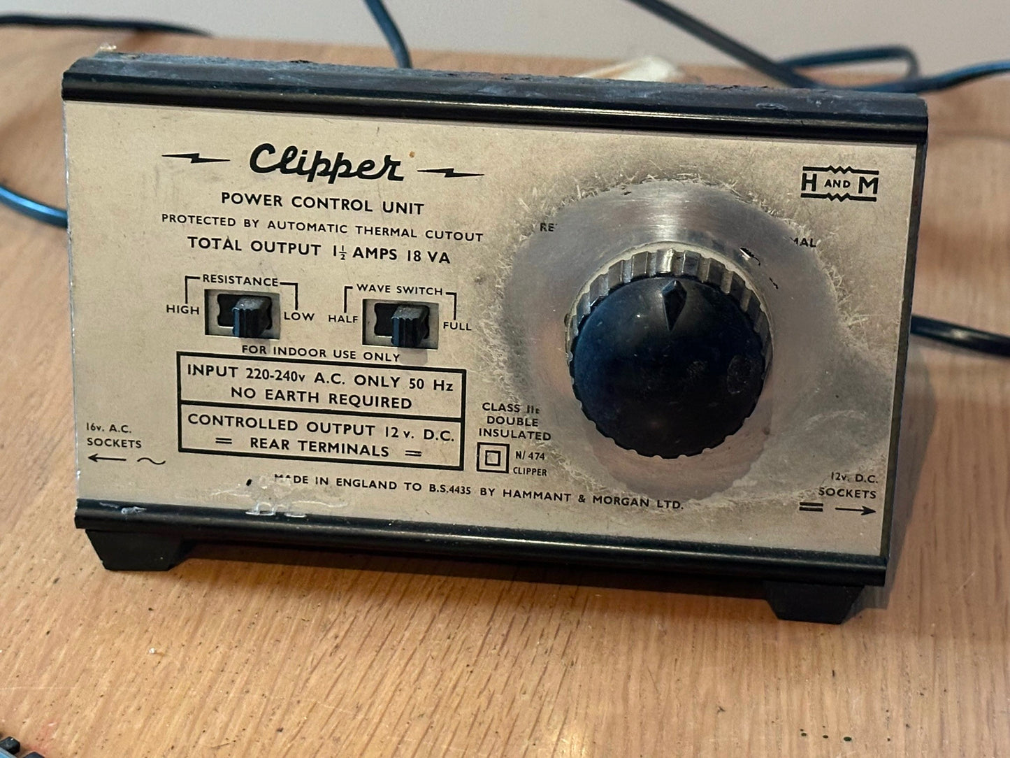 Hammant & Morgan Clipper Power Control Unit - untested.