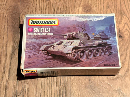 New Matchbox Soviet T.34 1:76 Plastic Model Kit (never opened)