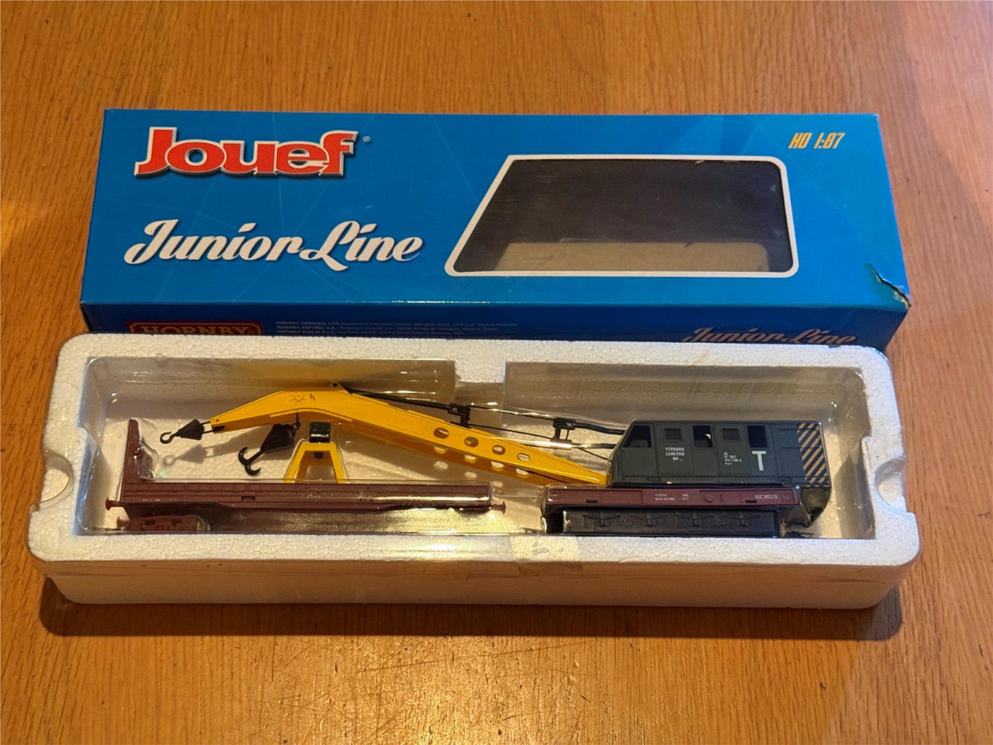 Jouef Junior HJ6142 HO 1:87 Railway Crane & Bolster Wagon BNIB