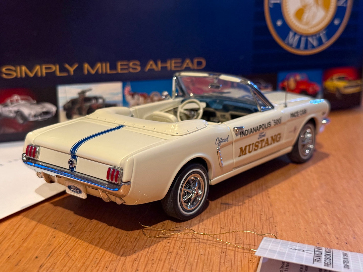 Franklin Mint 1964 1/24 Ford Mustang Indy 500 Pace Car - Very Rare