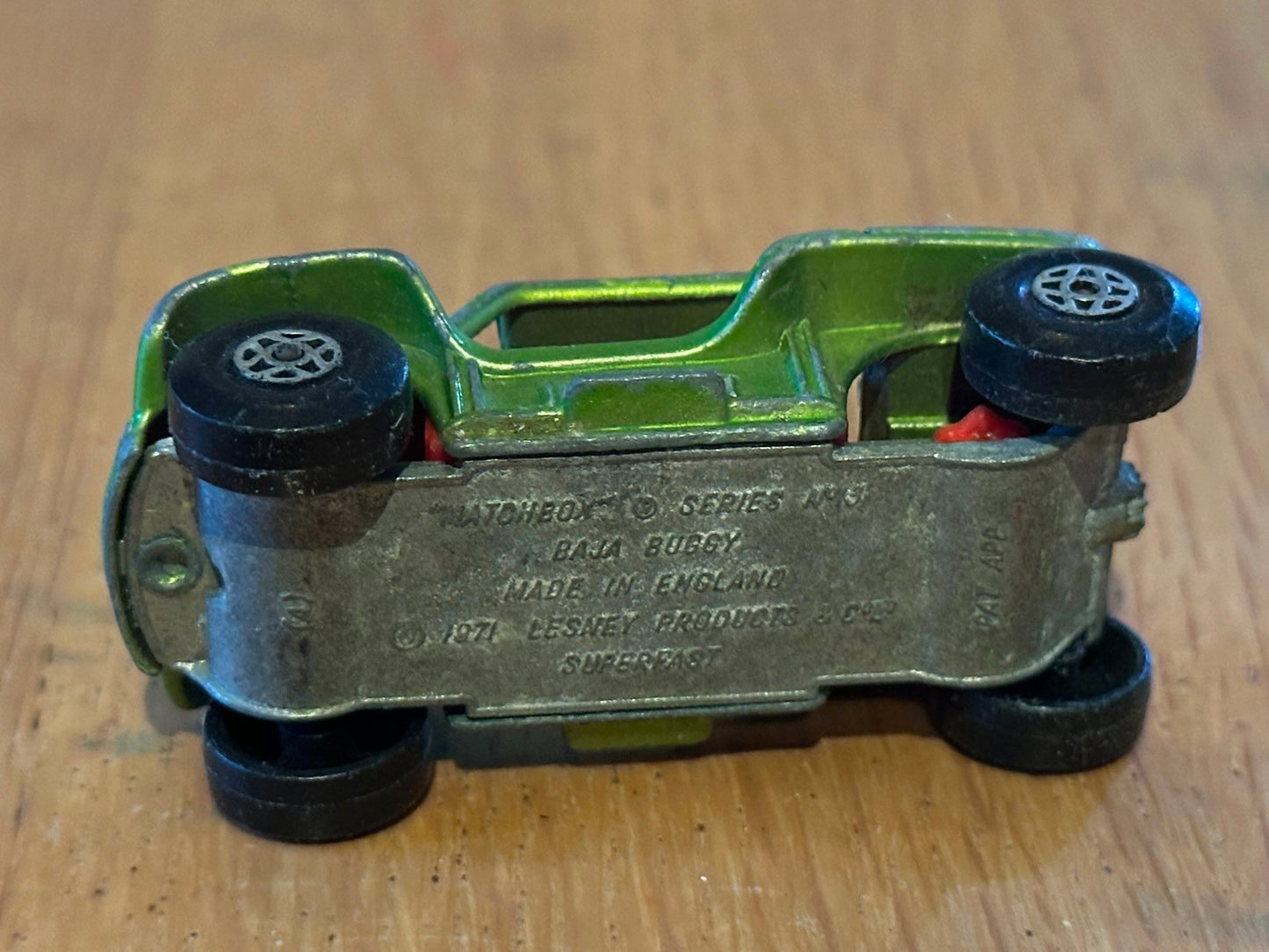 1971 Diecast Matchbox No 13 Baja Buggy Super Fast - Green. No Box.