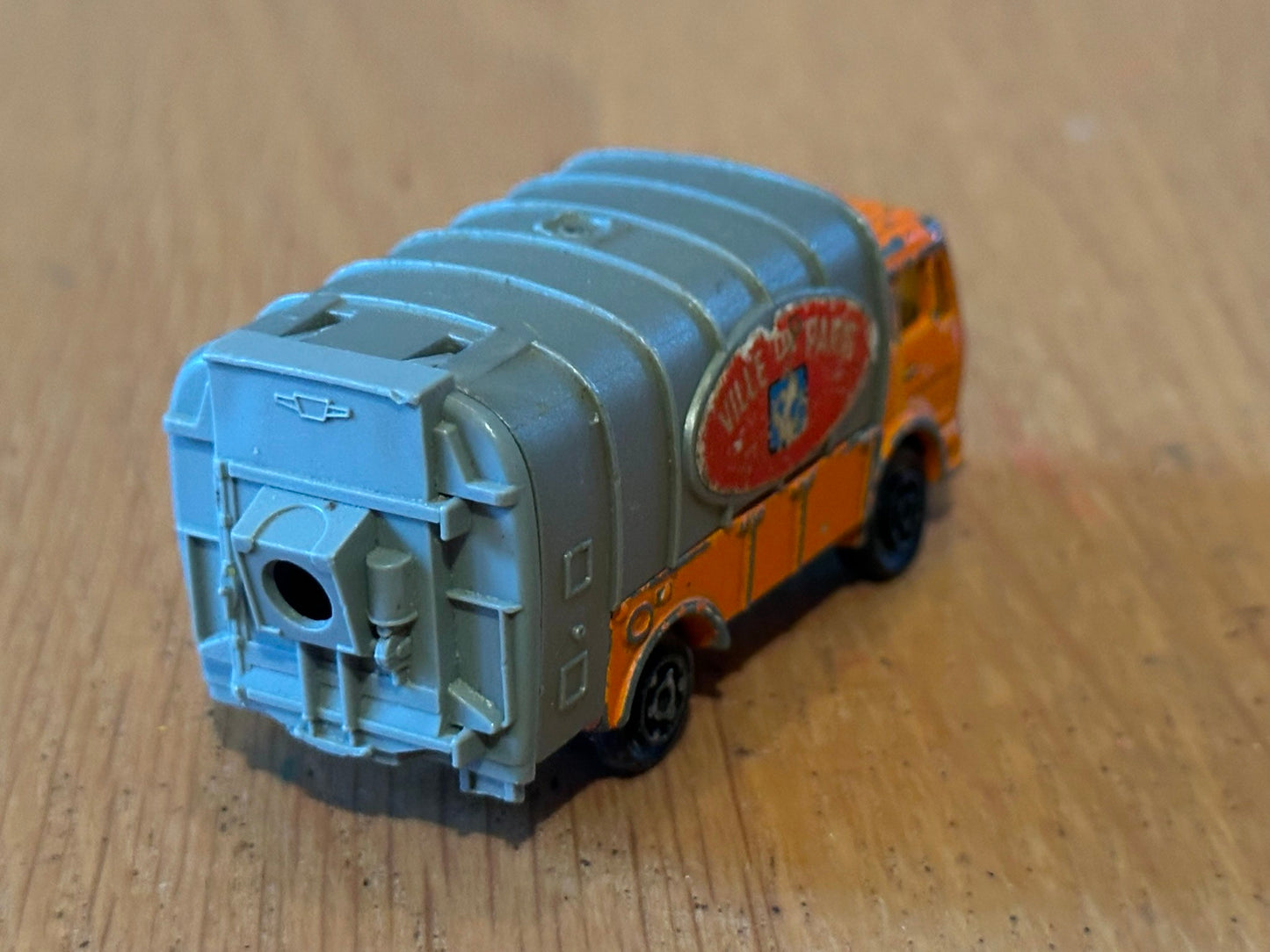 1980s Diecast Majorette Mercedes Garbage Truck - Ville de Paris. No 218. No Box.