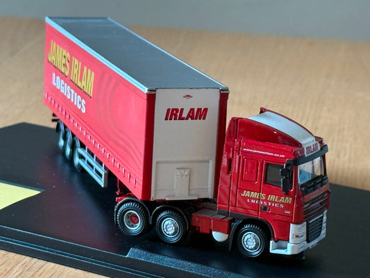 Oxford Diecast Haulage DAF01CS - James Irlam DAF XF105 Articulated Curtainsider
