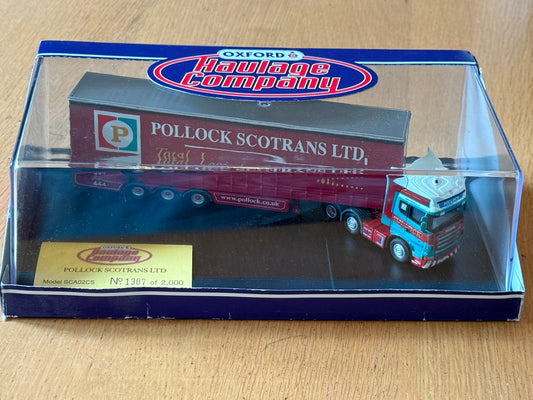 Oxford Diecast Haulage SCA02CS - Scania Articulated Curtainsider - Pollock 1:76