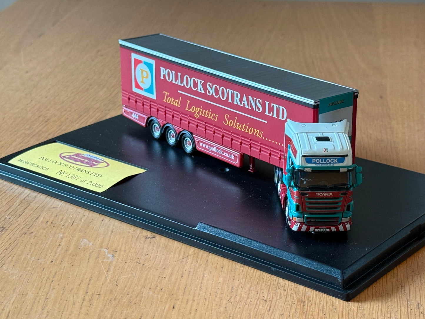 Oxford Diecast Haulage SCA02CS - Scania Articulated Curtainsider - Pollock 1:76