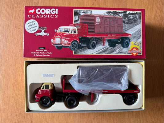 Corgi Classics 20301 1:50 BR Bedford S Platform Lorry & Railway Container - BNIB
