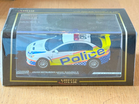 Vitesse Diecast - 29259 Mitsubishi Lancer Evolution X. Australia Victoria Police