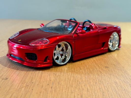 Hot Wheels Dropstars mid-scale (approx. 1:20) Red Ferrari 360 Spider