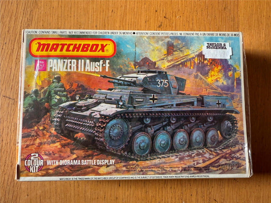 New Matchbox Panzer Ausf-F -1:76 Plastic Model Kit (never opened)