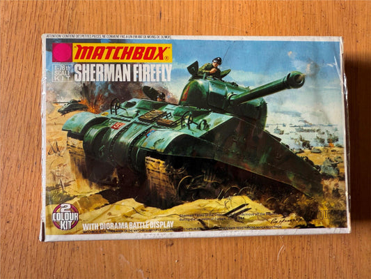 New Matchbox Sherman Firefly Tank 1:76 Plastic Model Kit (never opened)