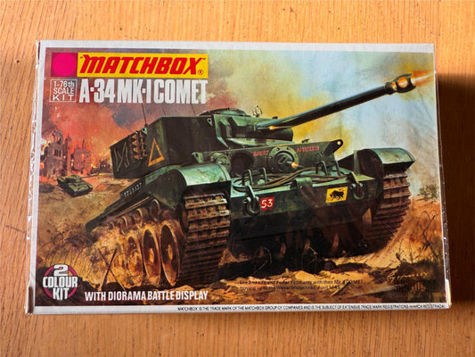 New Matchbox a-34 Mk1 Comet Tank - 1:76 Plastic Model Kit (never opened)