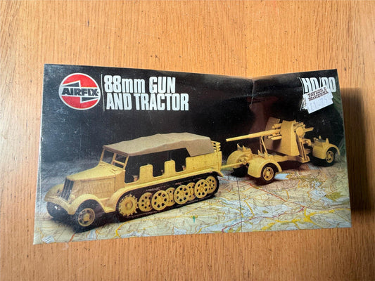 New Airfix 88mm Gun and Tractor - HO/OO Plastic Model Kit (never opened)