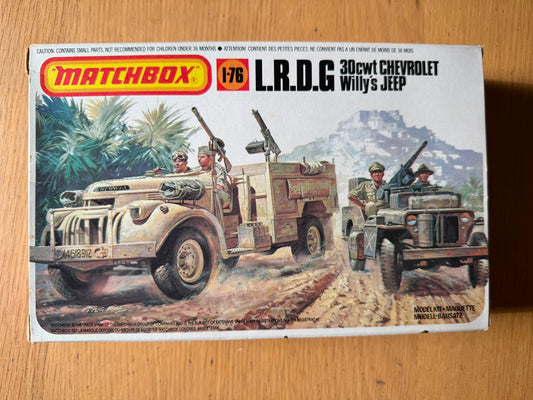 New Matchbox L.R.D.G. Willys Jeep - 1:76 Plastic Model Kit (never opened)