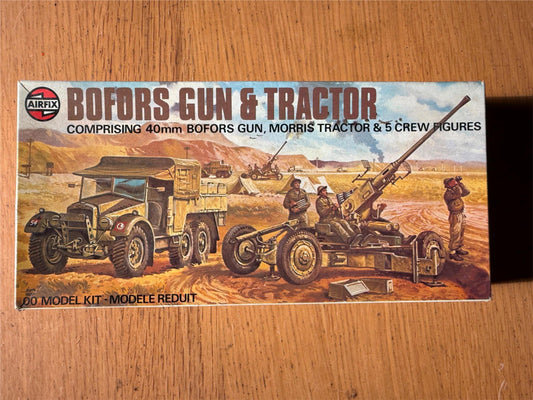 New Airfix Bofors Gun & Tractor - OO Plastic Model Kit (never opened)