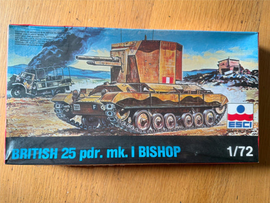 New ESCI British 25 pdr Mk 1 Bishop Tank - 1:72 Plastic Model Kit (never opened)