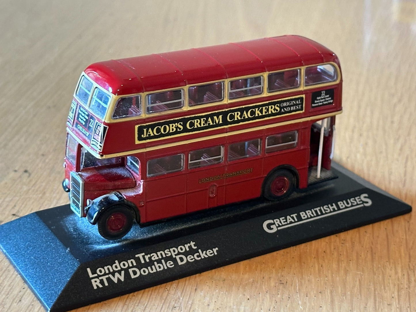 Atlas Great British Buses 1:76 London Transport RTW Double Decker. No Box.