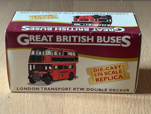 Atlas Great British Buses 1:76 London Transport RTW Double Decker.