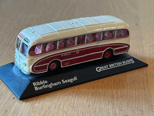 Atlas Great British Buses 1:76 Ribble Burlingham Seagull. Display Base. No Box.