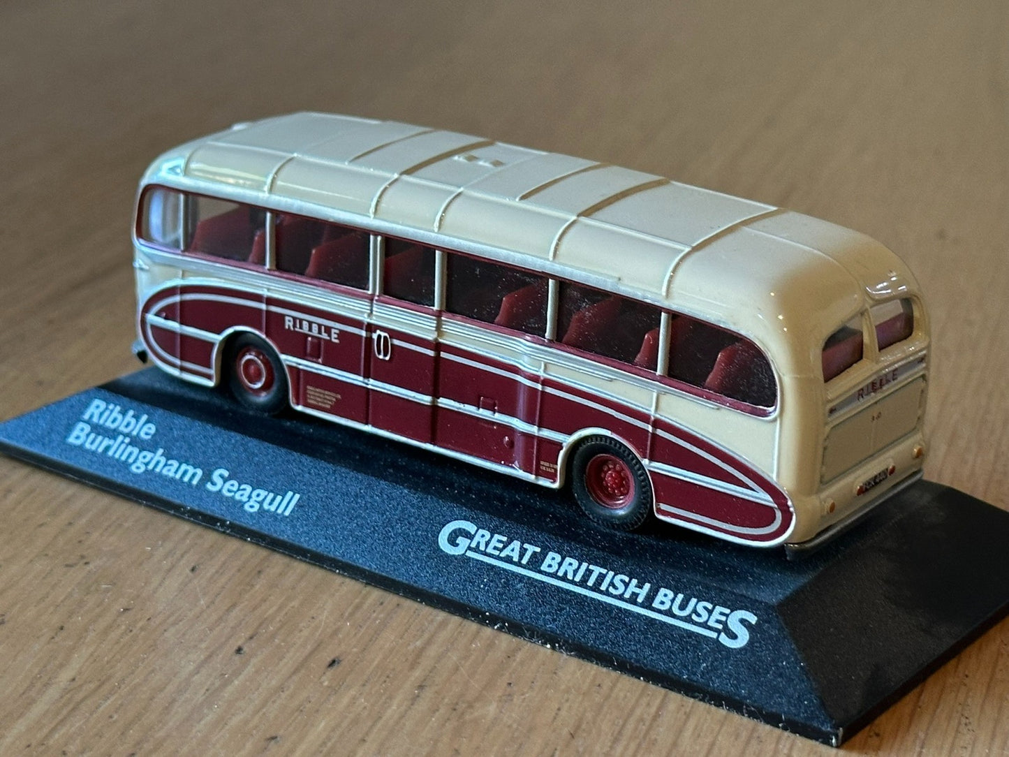 Atlas Great British Buses 1:76 Ribble Burlingham Seagull. Display Base. No Box.