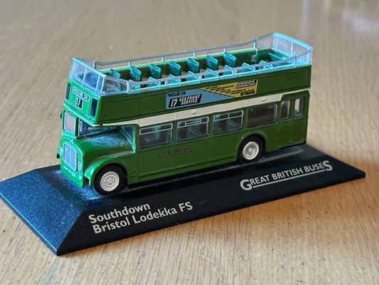 Atlas Great British Buses 1:76 Southdown Bristol Lodekka. No Box.
