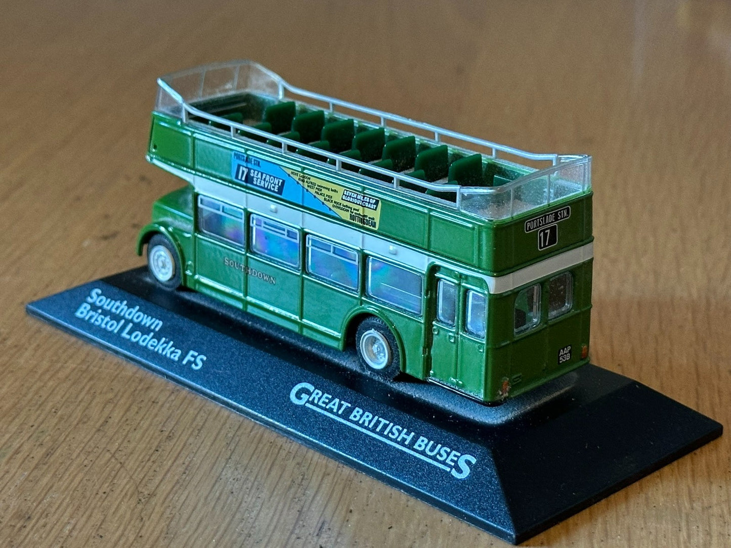 Atlas Great British Buses 1:76 Southdown Bristol Lodekka. No Box.